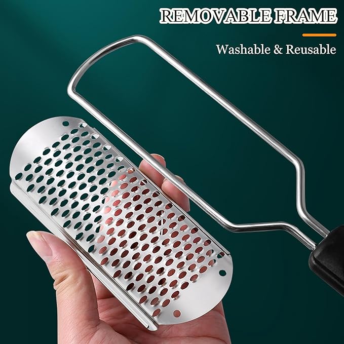Foot Files Foot Scrubber Pedicure, Stainless Steel Callus Remover - Image 3