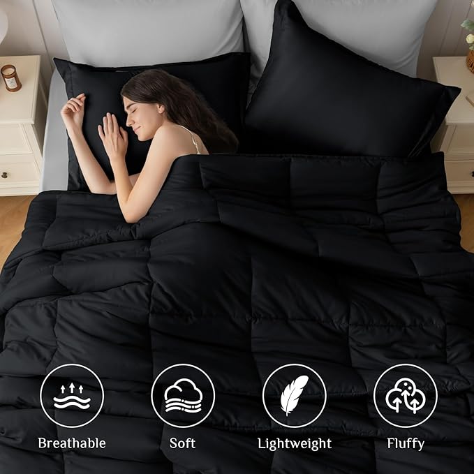 JOLLYVOGUE Full Comforter Set, Ultra-Soft Bed in a Bag Full Size 7 Pieces - Image 2
