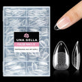 UNA GELLA Short Almond Fake Nails 216pcs Pre-shape Gel Acrylic Nail Tips by UNAGELLA