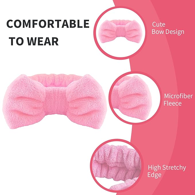 WSYUB Pink Spa Headband and Wristband Set - Image 5