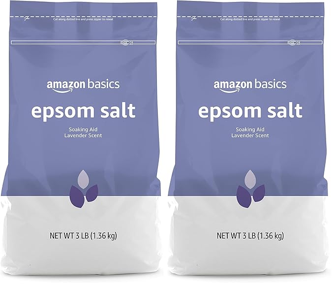 Amazon Basics Epsom Salt, Lavender Scented, 3 Pound by AmazonBasics