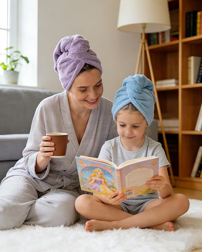 Microfiber Hair Towel Wrap for Women 6 Pack - Image 5