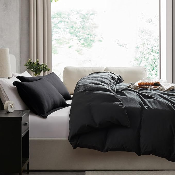 Nestl Black California King Duvet Cover Sets - Image 7