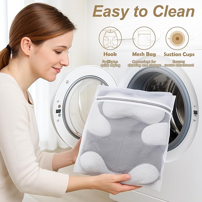 Bath Pillow for Tub Ergonomic Cat Shape Design Bath Pillow for Head and Neck - Image 5