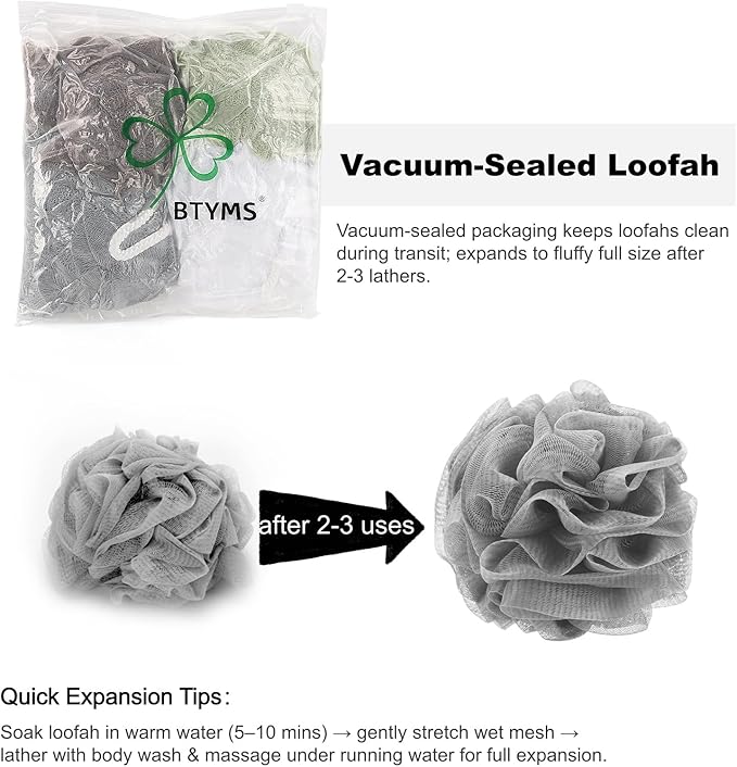 BTYMS XXL Large Loofah Bath Sponge 100g/pc - Image 9