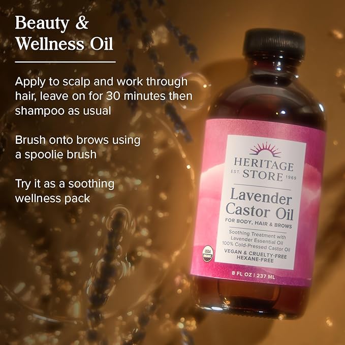 HERITAGE STORE Lavender Castor Oil Organic - Image 3