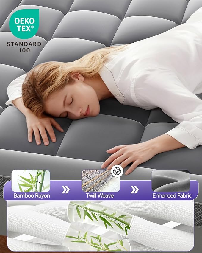 Dual Layer 4 Inch Memory Foam Mattress Topper Twin XL - Image 2