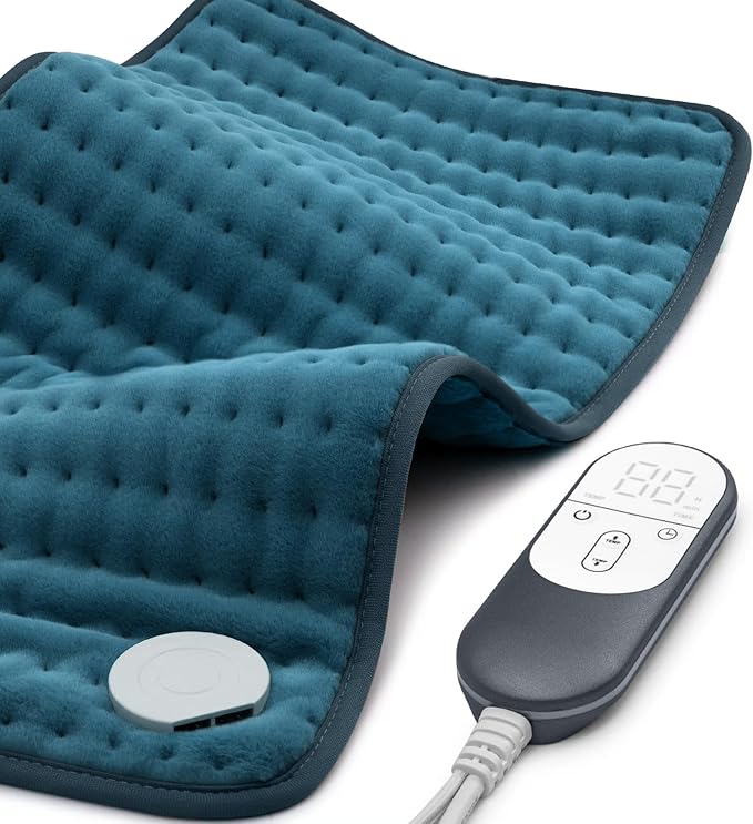 Heating Pad for Back Pain Relief, 12x24 inches, Moist/Dry Heat, Machine Washable by VALGELUIK