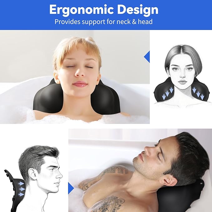 Goowin Bath Pillows for Tub, New Generation Skin-Friendly Silicone Bath Pillow - Image 2