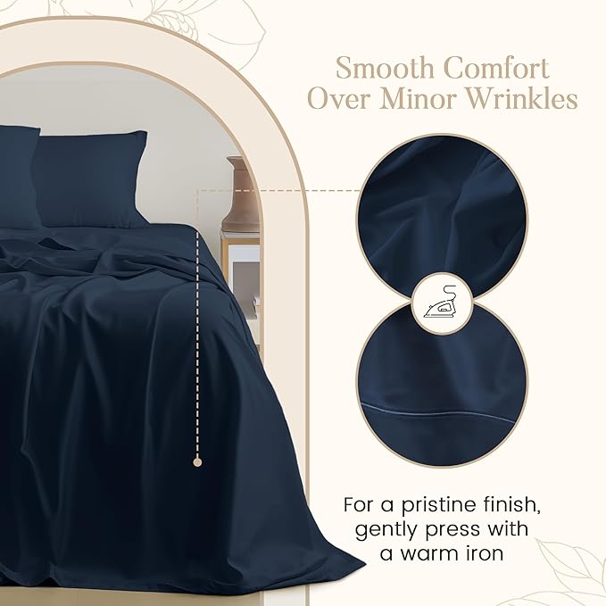 100% Egyptian Cotton Sheets Queen Size Set, 800TC Deep Pocket Queen Sheets Set - Image 6