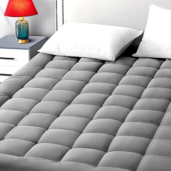 EASELAND Queen Size Mattress Pad Pillow Top Mattress Cover Quilted Fitted by EASELAND