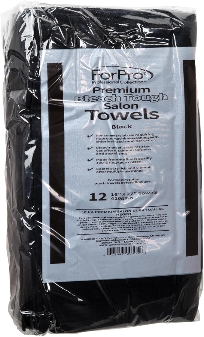 ForPro Premium Bleach Tough Salon Towels, 100% Cotton, Bleach-Proof Towels - Image 4