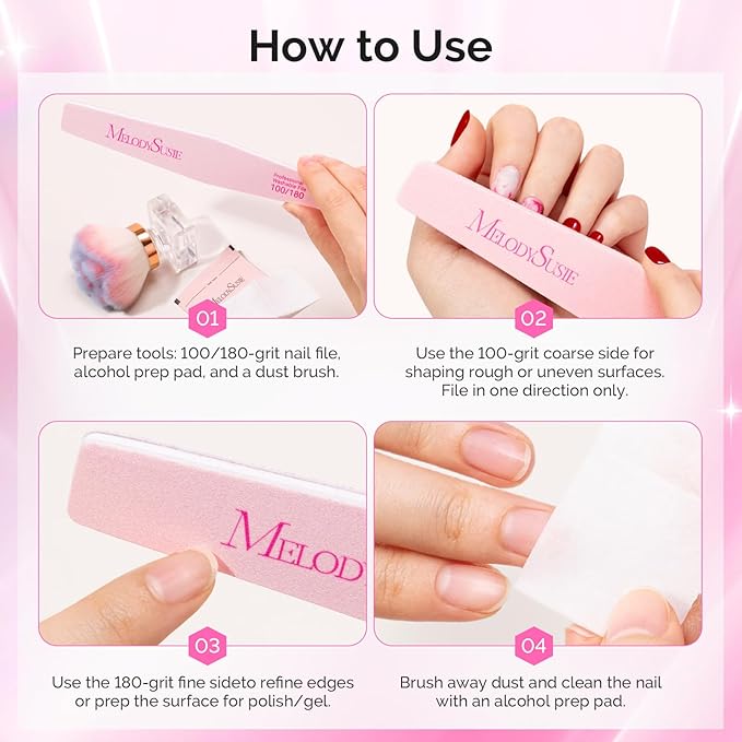 MelodySusie Nail File Kit, Professional Manicure Pedicure Supplies - Image 7