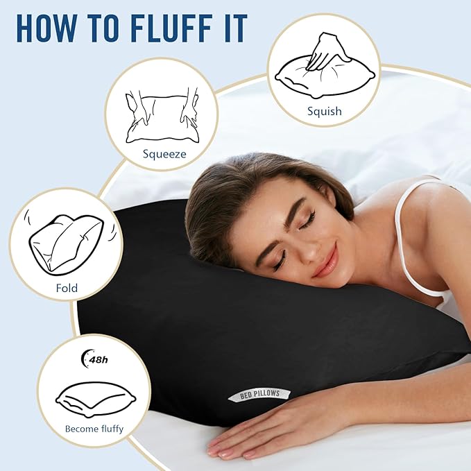 Piwaal Bed Pillows King Size 4-Pack - Image 6