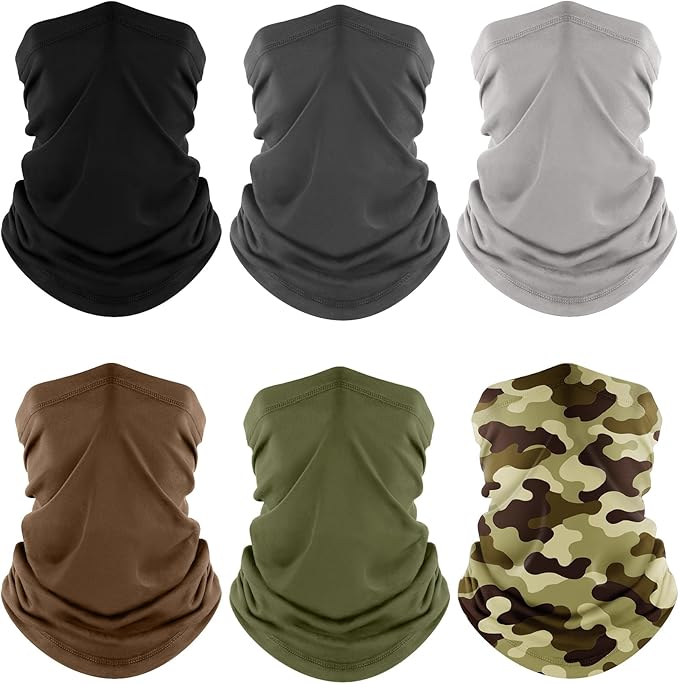 Fuinloth Neck Gaiter, 6 Pack Cooling UV Protection Bandana Face Mask Gator Scarf by fuinloth