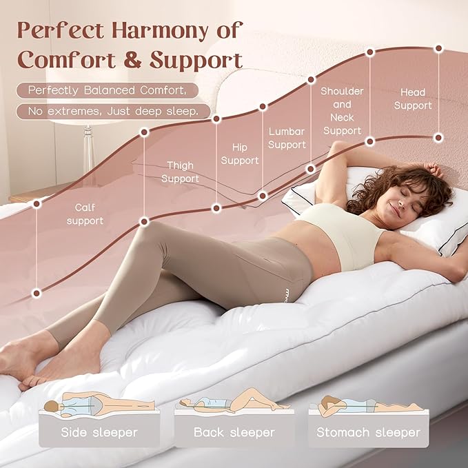Decroom 4 Inch Mattress Topper Queen - Image 3