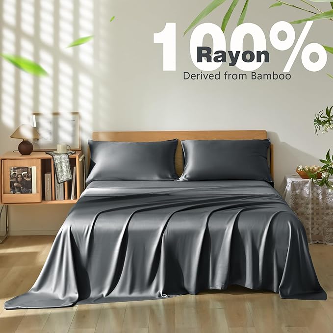 Homiest Cooling Pillow Cases King Size Set of 2, 100% Rayon Derived from Bamboo - Image 3