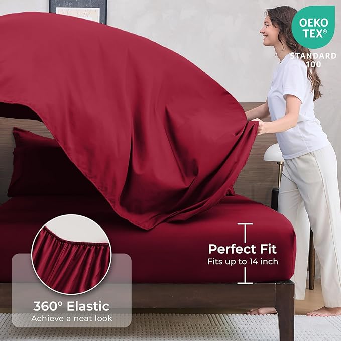 HEVUMYI Red King Comforter Set - Image 5