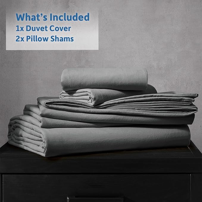 Nestl Grey Duvet Cover Queen Size - Image 9