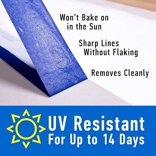 ABRO Blue Painters Tape 1.5 Inch Wide, 36mm x 55M, All Purpose Blue Tape, Temporary Labeling, Easy Tear, Clean Removal, Masking Tape Colored DIY or Pro - 3 Pack