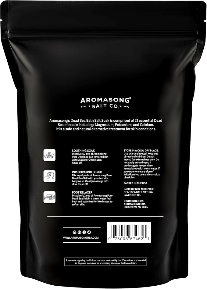 Aromasong Pure Dead Sea Salt for Soaking - Image 8