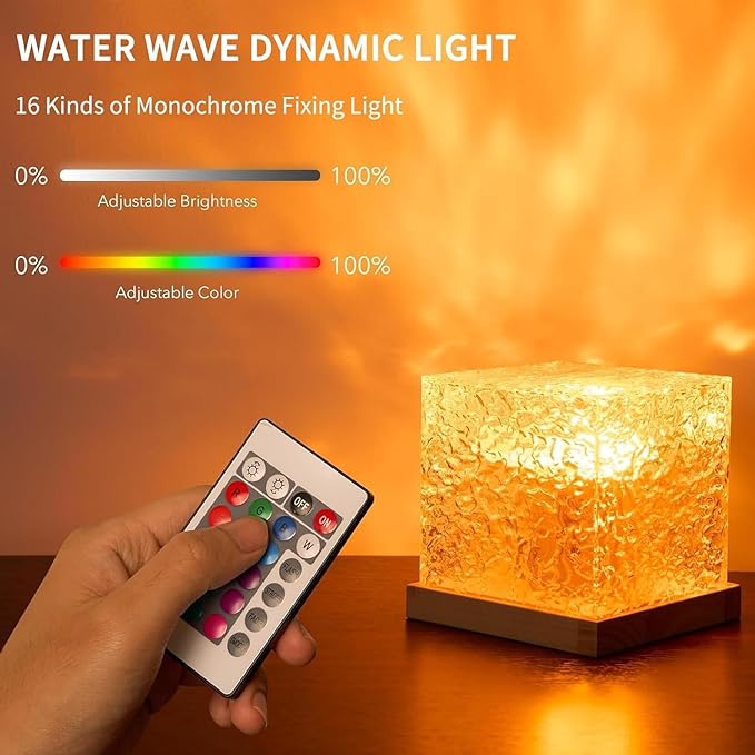 Ocean Wave Projector Light, 16 Color RGB Mood Light - Image 2