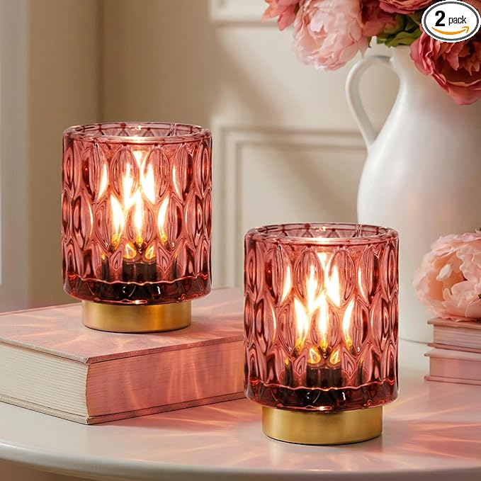 Battery Operated Table Lamps Timer, Mini Crystal Lamp by MJPREMIER