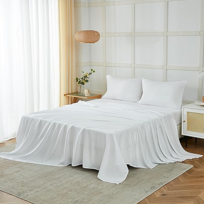ILAVANDE King Size Sheets Set, Hotel Luxury Super Soft Microfiber Bed Sheets - Image 7