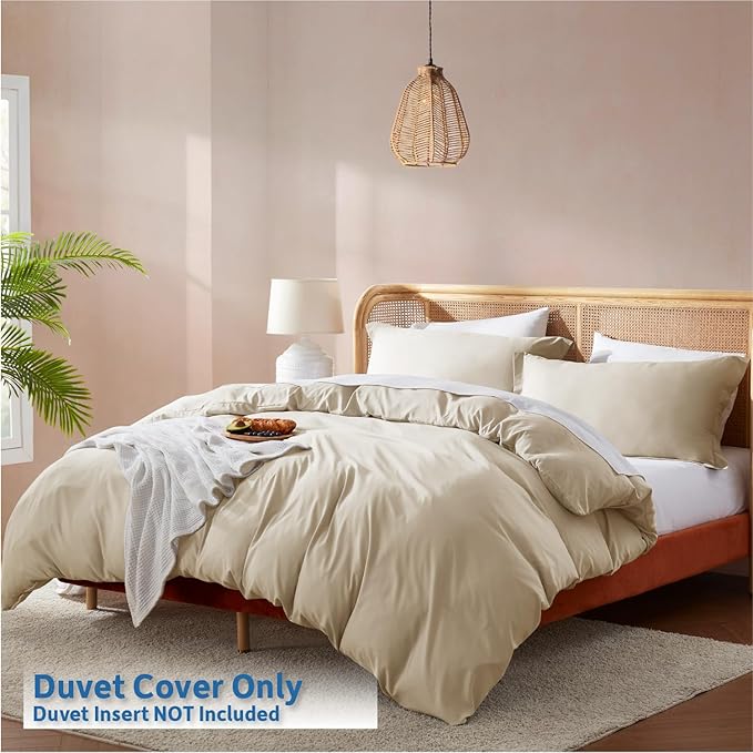 Nestl Beige Cream Duvet Cover King Size - Image 2