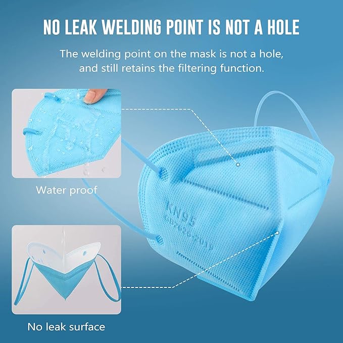 WWDOLL KN95 Face Mask 25 Pack, 5-Layers Breathable Disposable KN95 Masks - Image 4