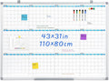 MAKELLO Large Magnetic Dry Erase Calendar Whiteboard Yearly 43" x 31" for Home, Bedroom, Office, Classroom, 12 Months