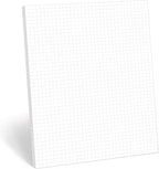 321Done Graph Paper Notepad - Letter Size (8.5" x 11") 50 Sheets - 0.20" Grid Planning Note Pad - Tear-Off Edge Glued Luxury Smooth Thick Premium Paper - Made in USA - Plain White, Smaller Grids