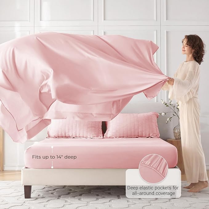 MUXHOMO 7 Pieces King Comforter Set, Seersucker Bed in a Bag King Size - Image 3