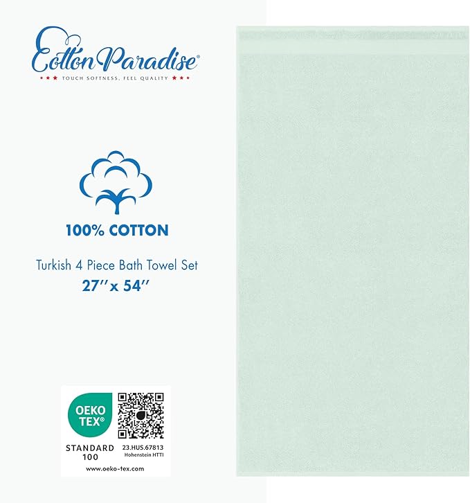 Cotton Paradise 4 Piece Turkish Bath Towels - Image 4
