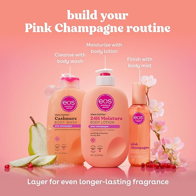 eos Cashmere Body Wash – Pink Champagne, Moisturizing Body Wash, Creamy Gel - Image 7