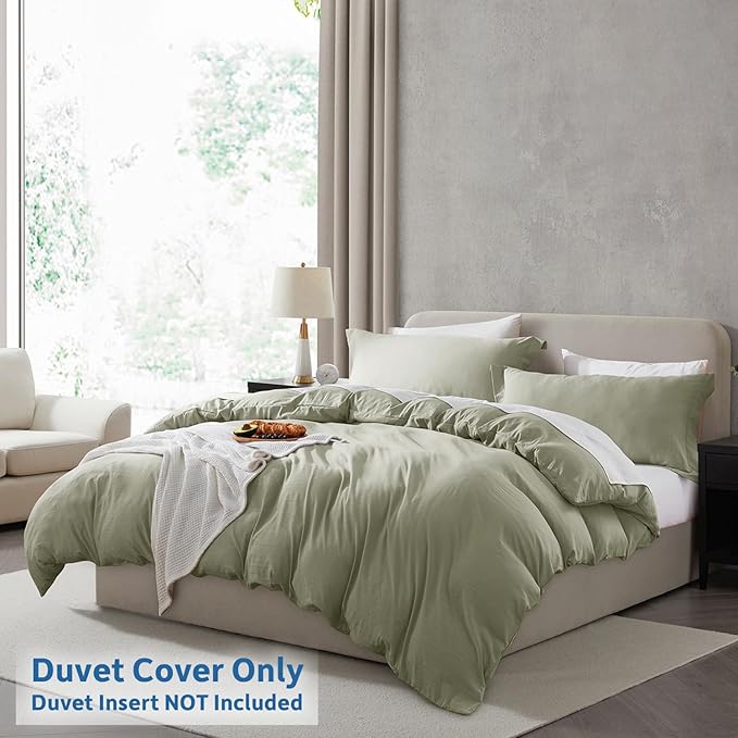 Nestl Light Sage California King Duvet Cover Sets - Image 2