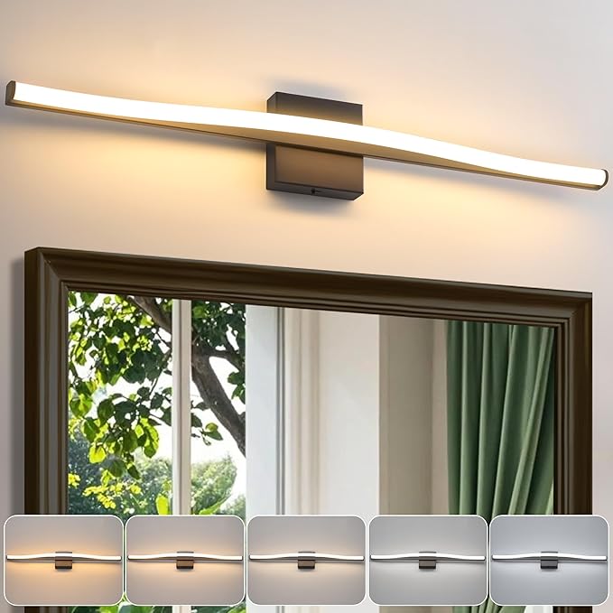 Modern Bathroom Vanity Light 32 inch, Dimmable 5CCT Led Bathroom Light Fixture by Biewalk