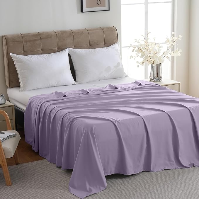 ZPECC Twin Flat Sheet Only 1 Pack, Durable Lavender Top Bed Sheets - Image 3