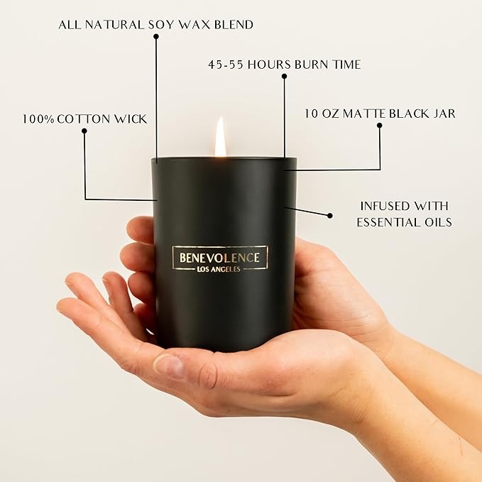 Benevolence LA Black Berries Scented Candle | Soy Christmas Candles - Image 5