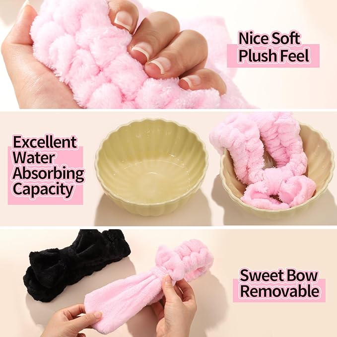LEOBRO Spa Headband for Skin Care and Makeup, Headbands for Washing Face for - Image 5