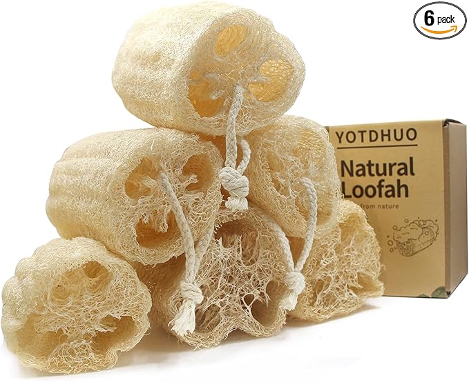 Natural Luffa Sponges Exfoliating Body Scrubber, Organic Loofah Unveil Your by YOTDHUO