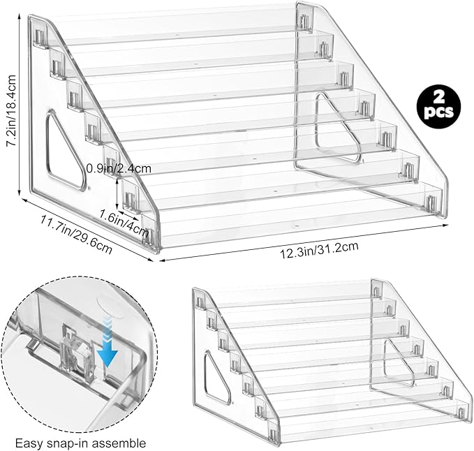 YEXEXINM 2 Pack 7 Tier Essential Oil Organizer, Essential Oil Storage Shelf - Image 2