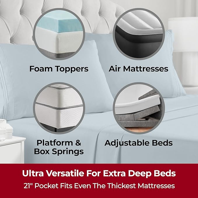 Mellanni Extra Deep Queen Sheets - Image 2