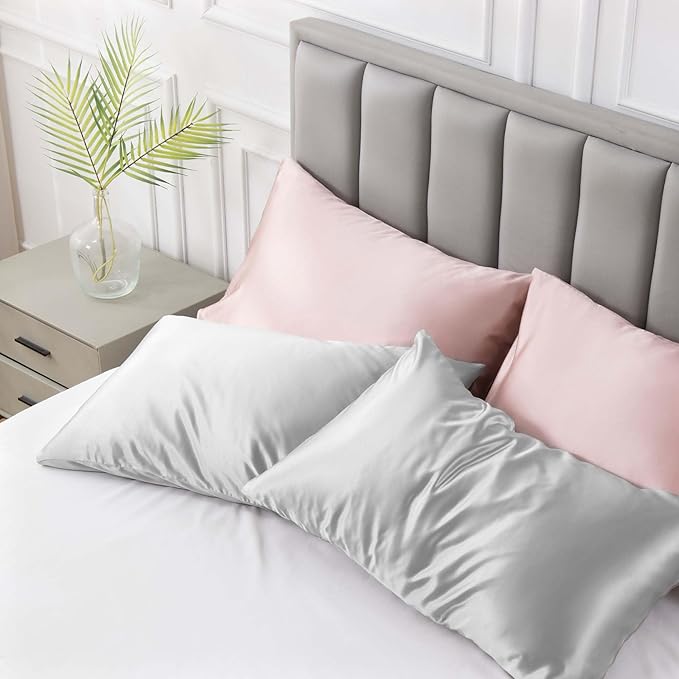 Love's cabin Satin Pillowcase Set of 2 King Size 20x36, Cooling Pillow Covers - Image 3