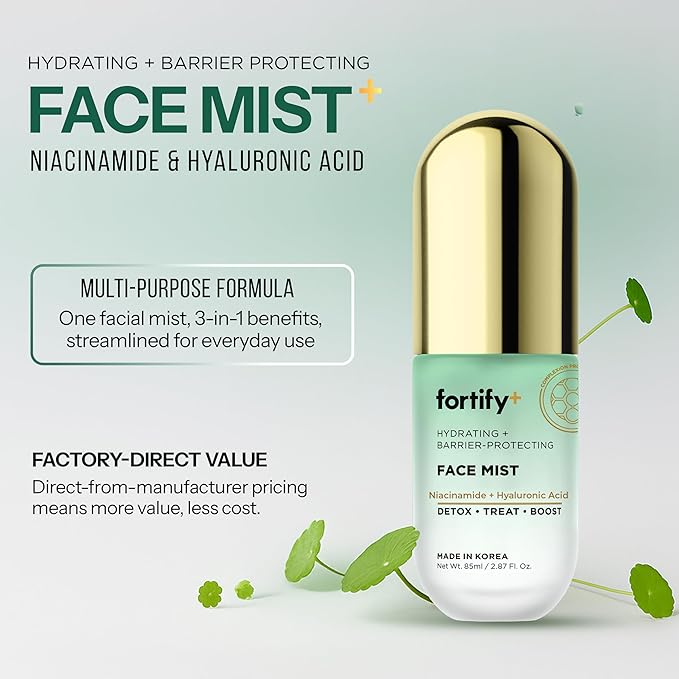 Fortify Skincare Niacinamide & Hyaluronic Acid Face Mist – 3-in-1: Detox - Image 2