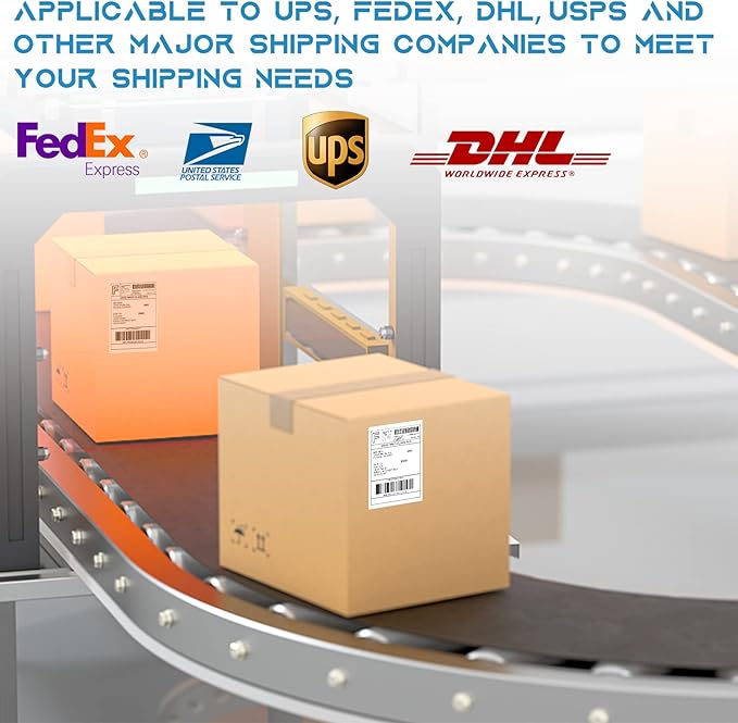 MFLABEL 4x6 Thermal Shipping Labels - 100 Rolls of 250, Perforated & Smudge-Proof Direct Thermal Labels Compatible with Rollo, Zebra, for Amazon UPS FedEx Shopify