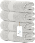 White Classic Luxury Bath Towels Set of 4 Large by WhiteClassic