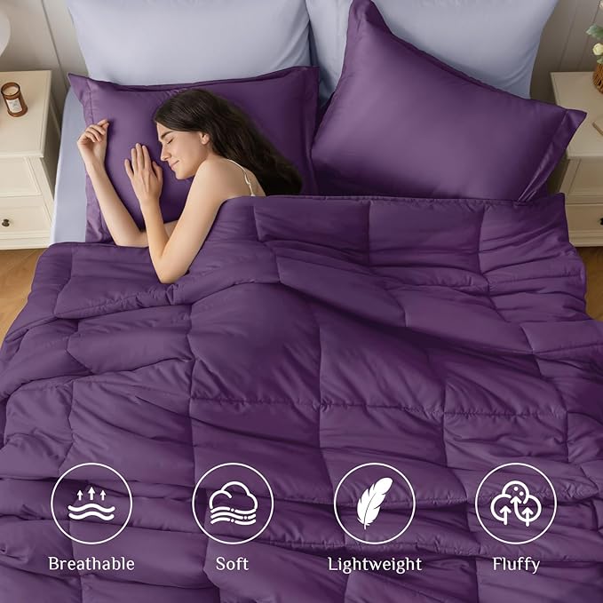 JOLLYVOGUE Queen Comforter Set, Ultra-Soft Bed in a Bag Queen Size 7 Pieces - Image 2