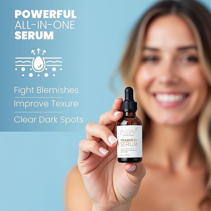 Eva Naturals Vitamin C Serum for Face – Anti Aging Dark Spot Remover & Corrector - Image 9