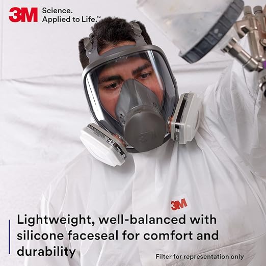 3M Full Facepiece Reusable Respirator 6700, Large Lens, ANSI High Impace Eye - Image 3